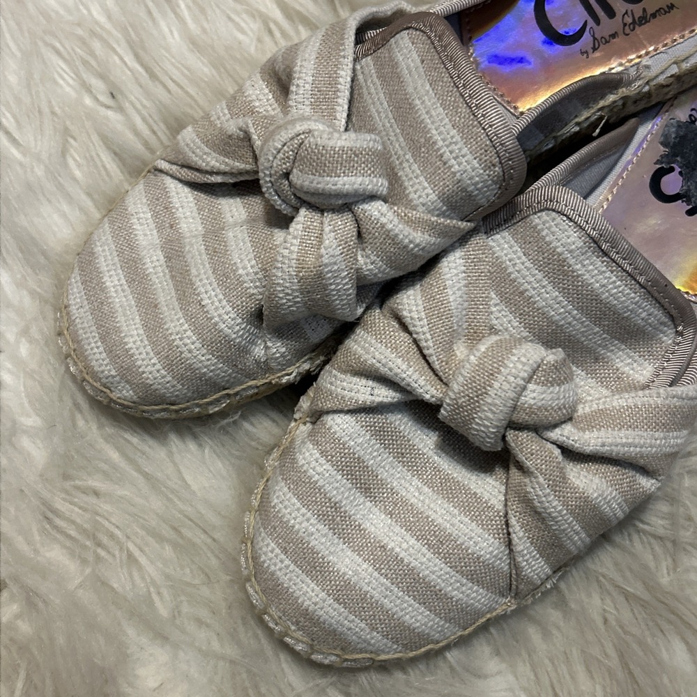 Circus‎ by Sam Edelman Luciana Tan Stripe Slip On Mule Flats Women's Sz 6.5 NWOT